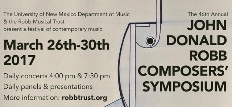 DONALD ROBB COMPOSERS’ SYMPOSIUM 2017